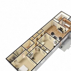 Three bedroom apartment in Allentown